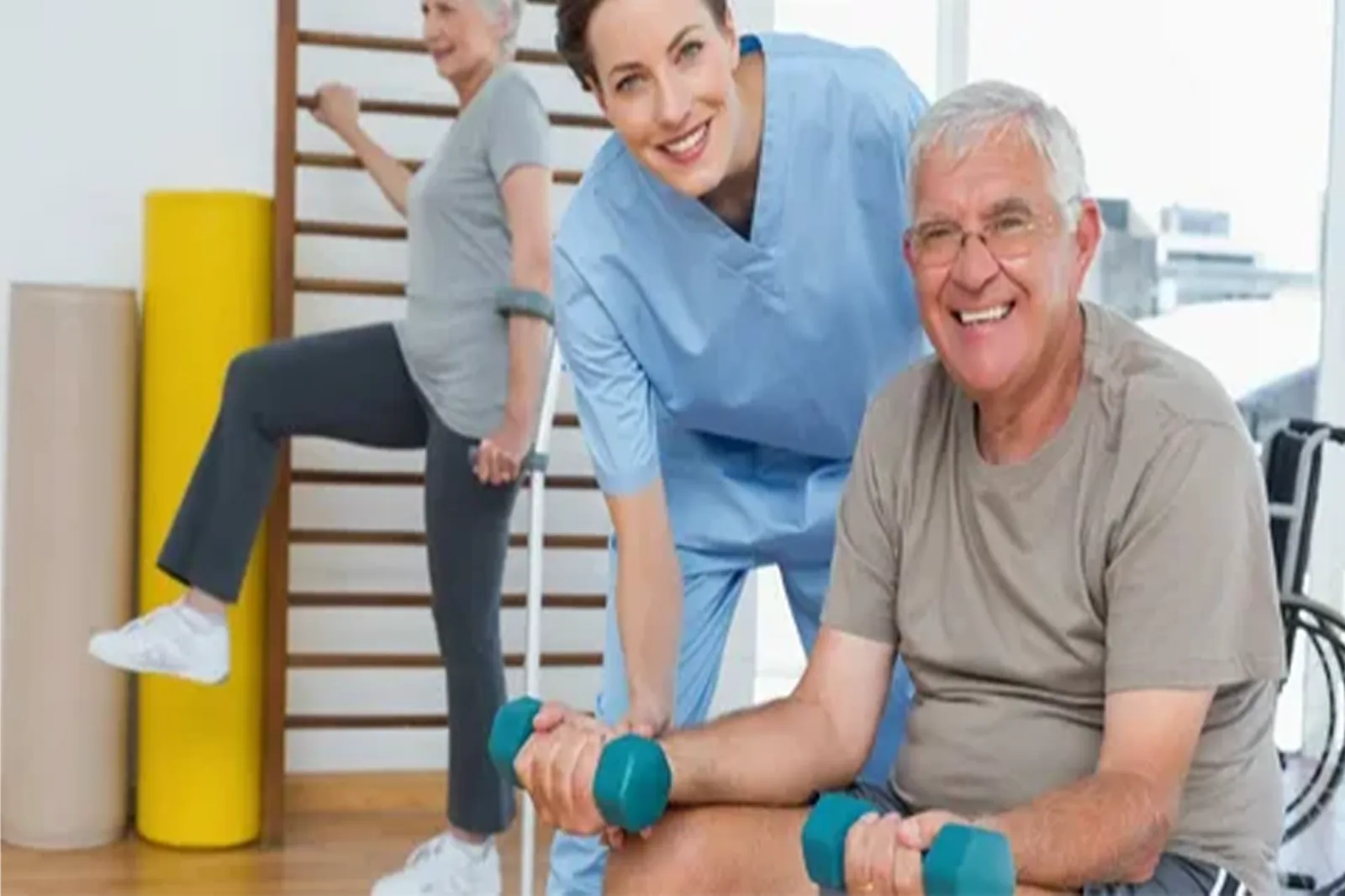 Total Rehab Solutions therapist working with a patient